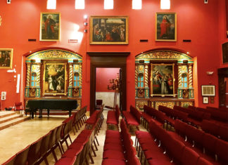 The Chapel of Our Lady of La Merced in Miami. View of its interior