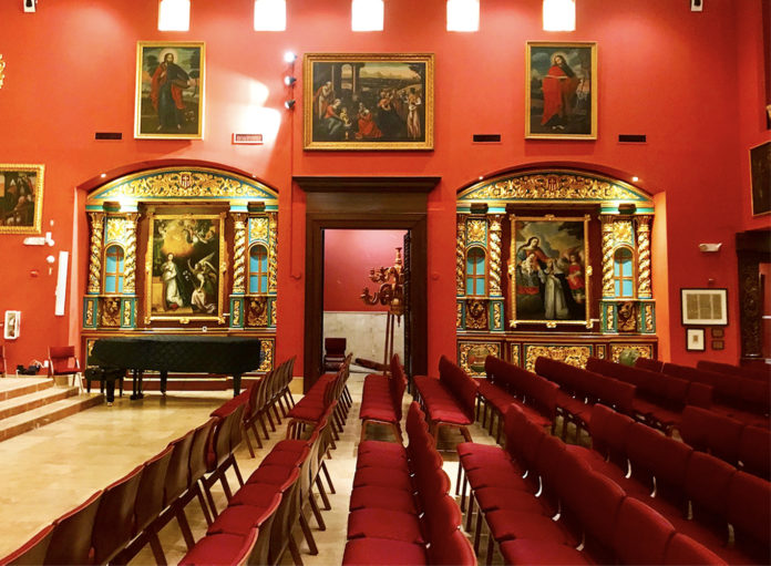 The Chapel of Our Lady of La Merced in Miami. View of its interior