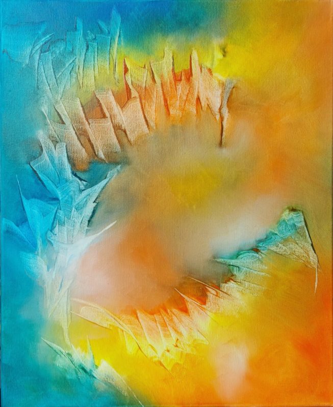 Carla Ruiz Sunset Series 4, 2020 oil con canvas 20 x 16 inches
