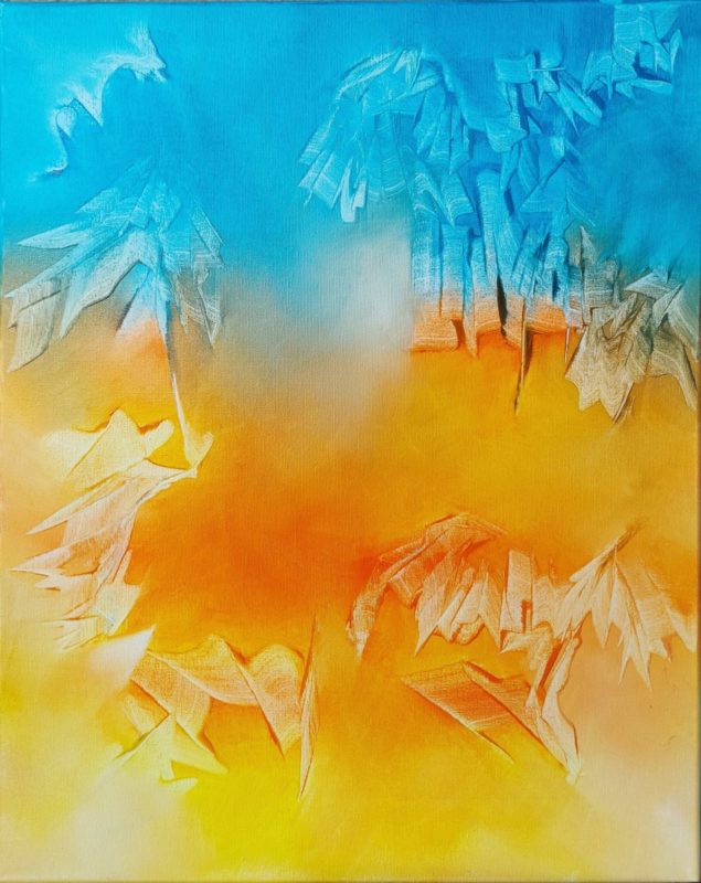 Carla Ruiz Sunset Series 5, 2020 oil con canvas 20 x16 inches