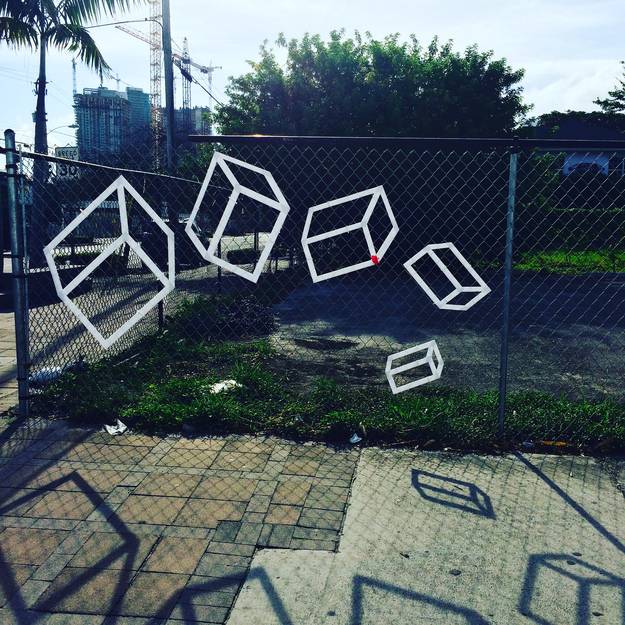 Rafael Montilla Kubes in Action Street Art 
