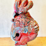 Cybele Rowe, “Amuletum Menhir,” Concrete, rebar, 83 x 54 x 24 in, 2022