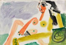 Picasso-Nu-assis-appuyé-sur-des-coussins-1964