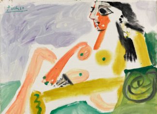 Picasso-Nu-assis-appuyé-sur-des-coussins-1964