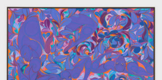 Tunji Adeniyi-Jones Triple Dive Violet II, 2022 Oil on canvas 80 x 90 inches