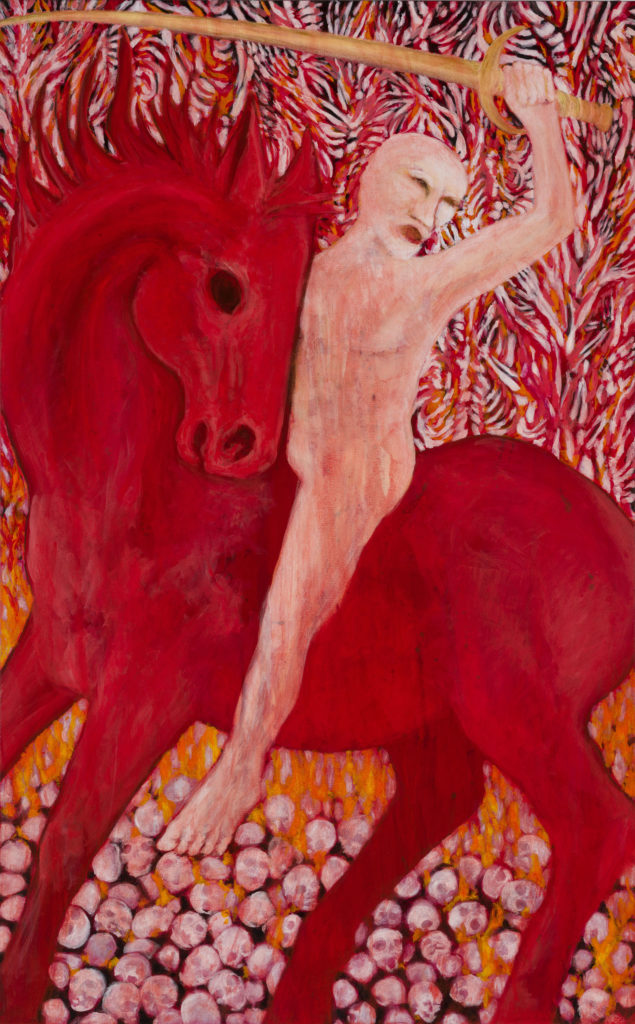 Red Horse from the Four Horses of the Apocalypse Series,
2020 Acrylic on Canvas