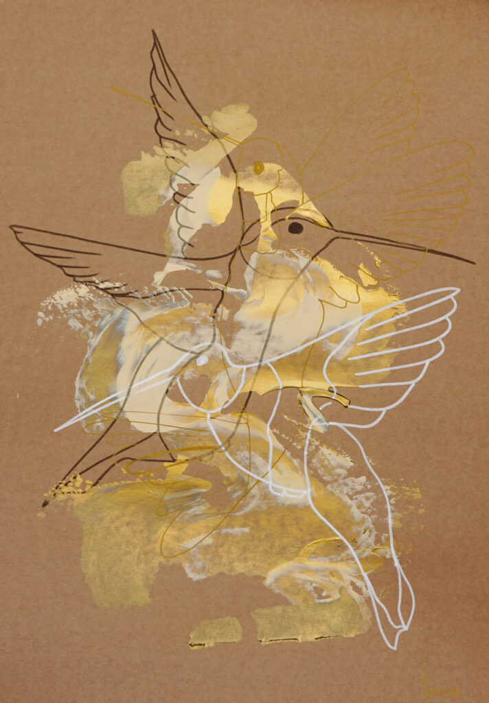 Alejandra Stier, Fly with Nature and Gratitude. 80cm x 50cm or 32”x20”.