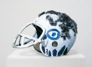 Basquiat Untitled Football_Helmet__c.1981-1984