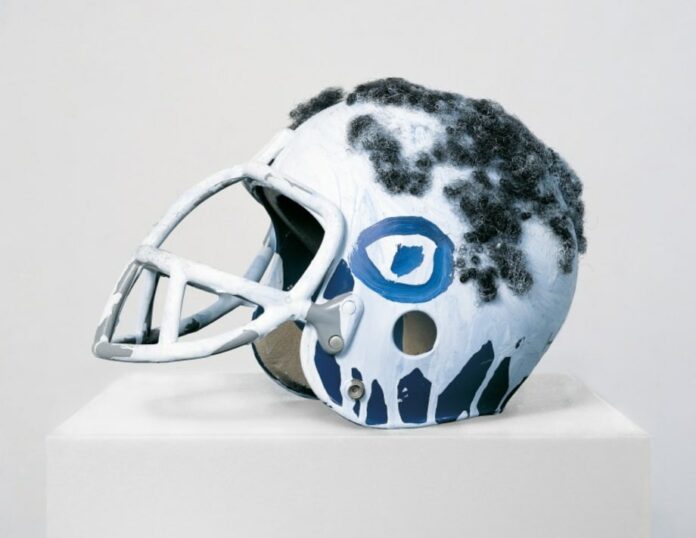 Basquiat Untitled Football_Helmet__c.1981-1984