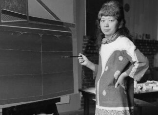 Miyoko Ito in Adams Studio in 1970. Portrait by Bernice B. Perry