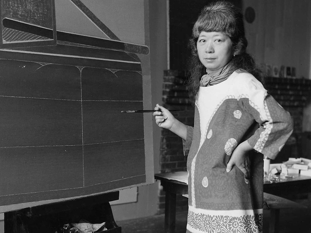 Miyoko Ito in Adams Studio in 1970. Portrait by Bernice B. Perry