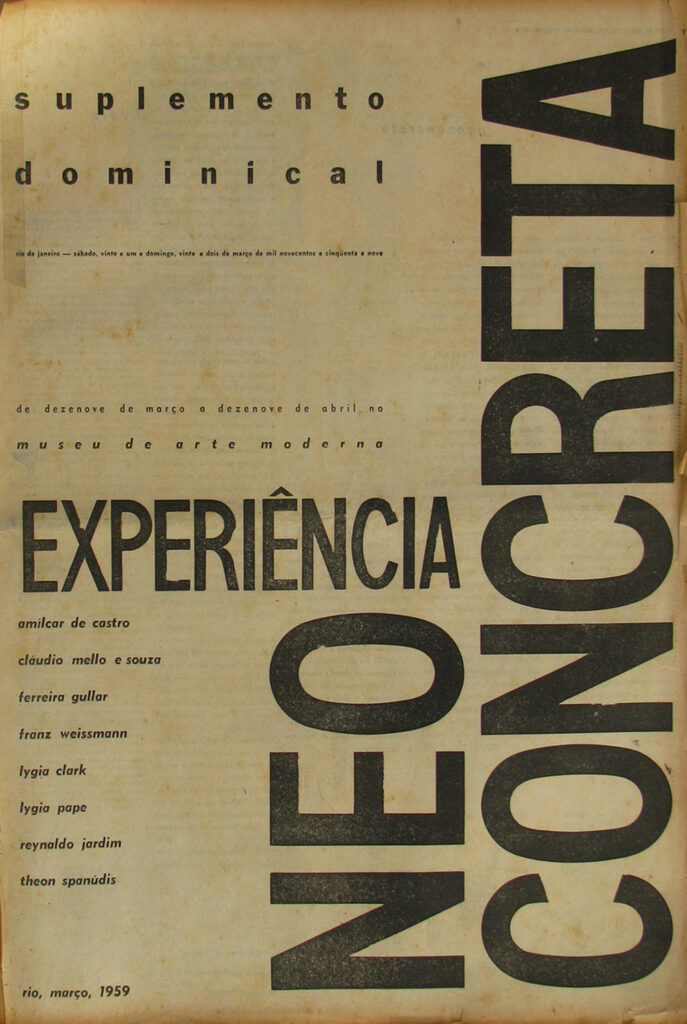 Suplemento Dominical Neoconcretismo 1959