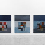 Wall Landline Triptych, Oil on aluminum, 85 x 269 1/4 x 2 1/8 inches (each,) 2022, ©Sean Scully; Courtesy Lisson Gallery