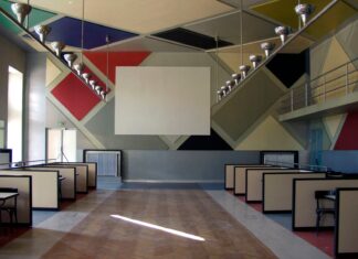 Elementarism, Theo van Doesburg . L’Aubette restored dance hall . Strasbourg