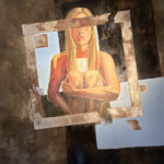 Graciela Durand Pauli , Before I Leave, 35,43 x 43,31, 2024, mixed media on canvas
