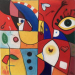 Robert Frankel, Birdland, 20x20x1.5, Acrylic on Canvas, 2024