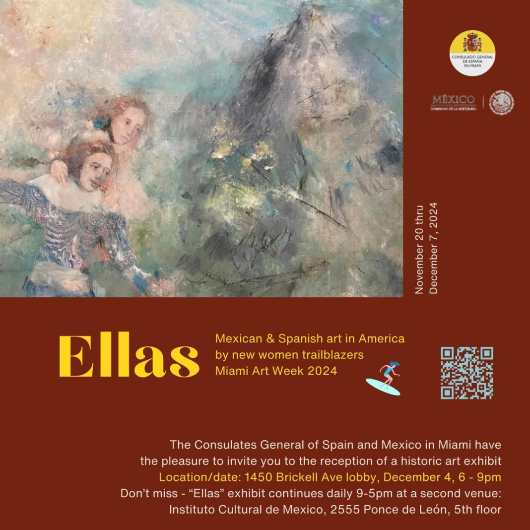 "Ellas" – A Historic Art Exhibit Celebrating Women Artists During Miami Art Week and International Day for the Elimination of Violence Against Women