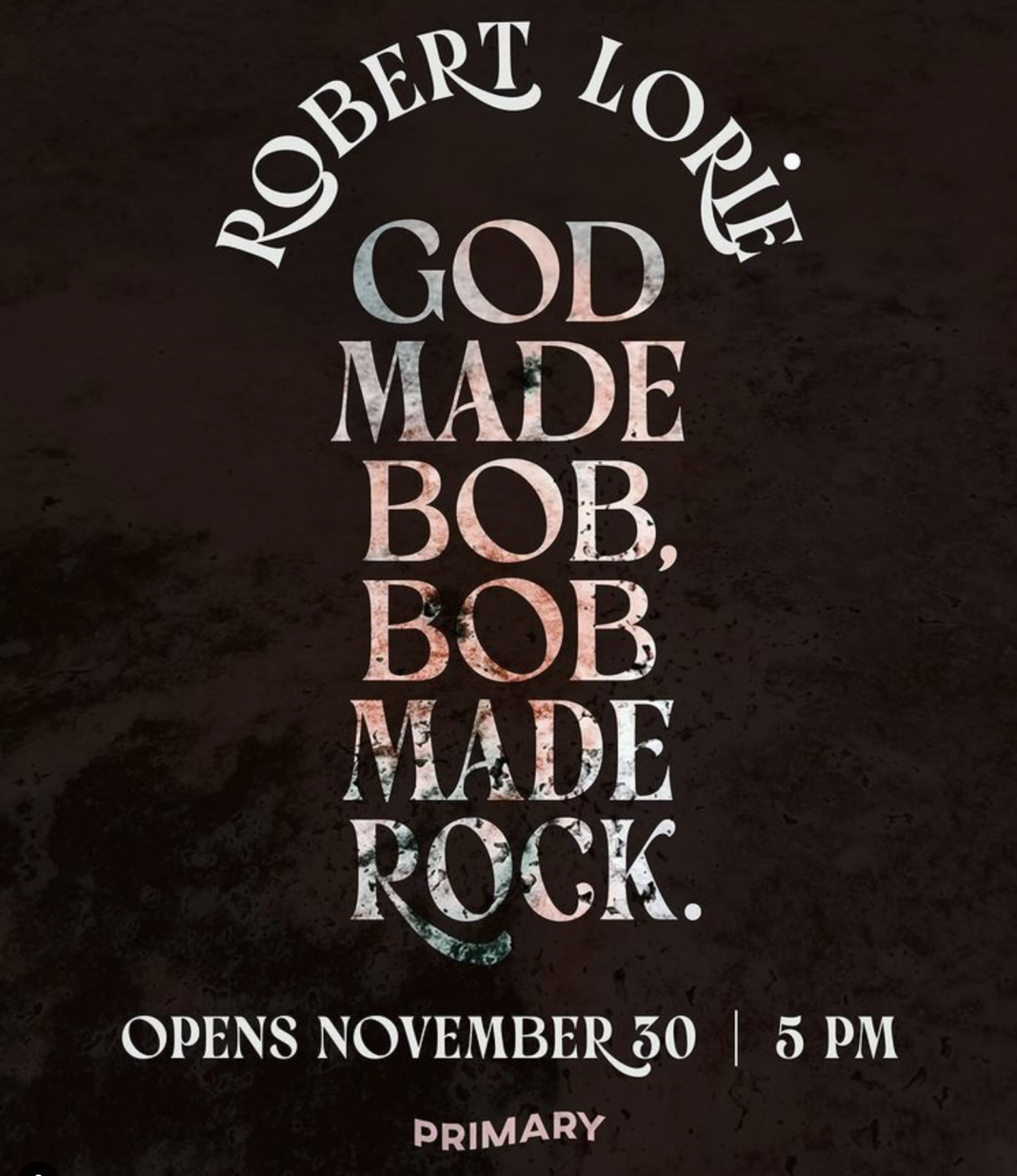 "God Made Bob, Bob Made Rock" Primary Project