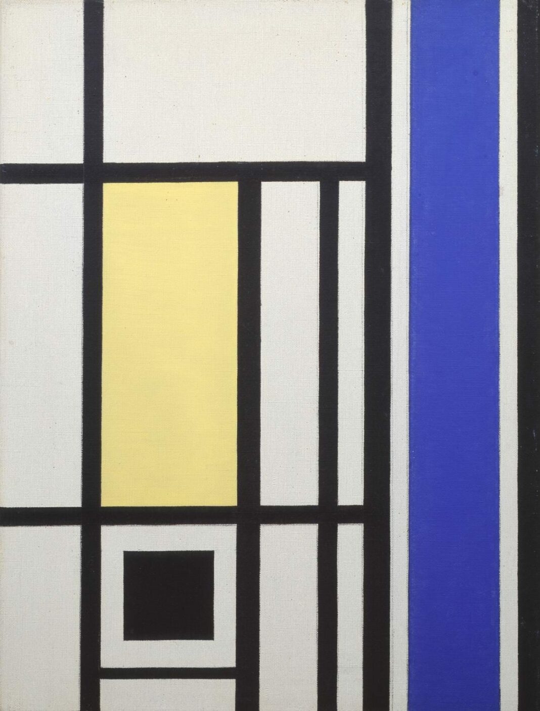 Marlow Moss, Untitled (White, Black, Blue and Yellow), 1954.