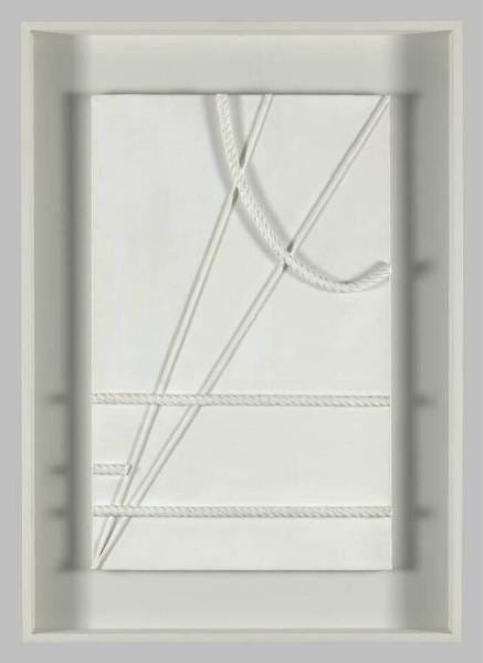 Marlow Moss, White with Bent Cord (Relief), 1936.