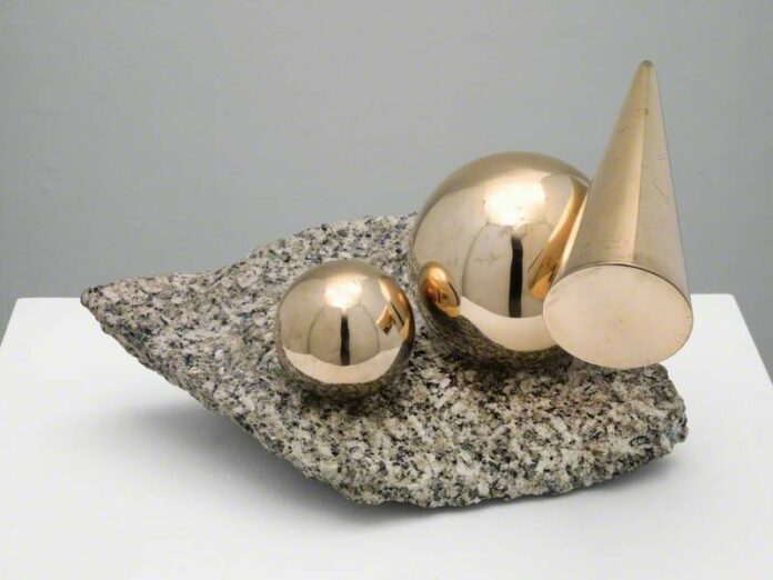 Moss, Marlow, 1889-1958; Balanced Forms in Gunmetal on Cornish Granite