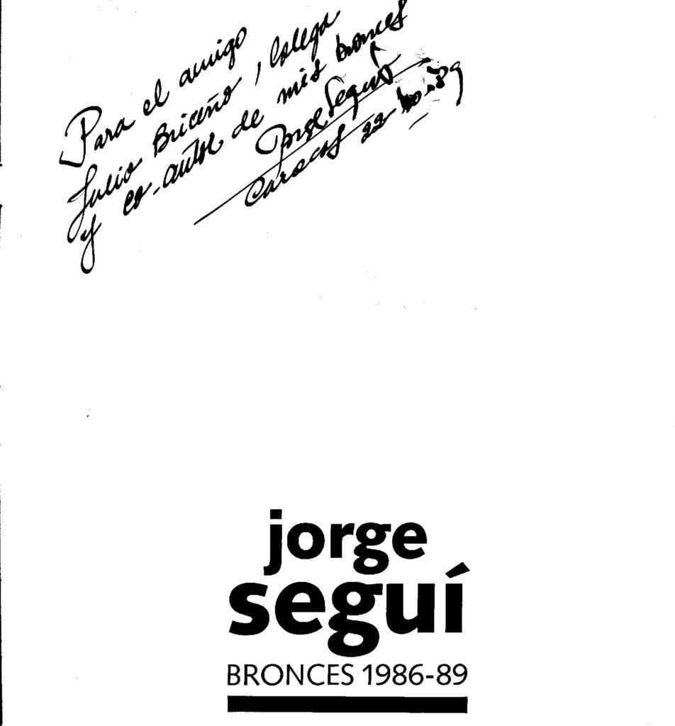 Jorge Seguí escultor venezolano