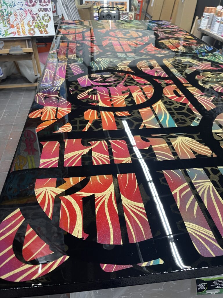 Clak Medley view on his t painted typographies