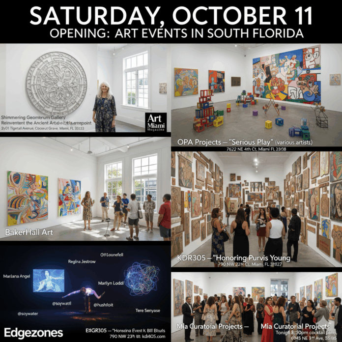 Art Happenings This Saturday, October 11, Across Miami