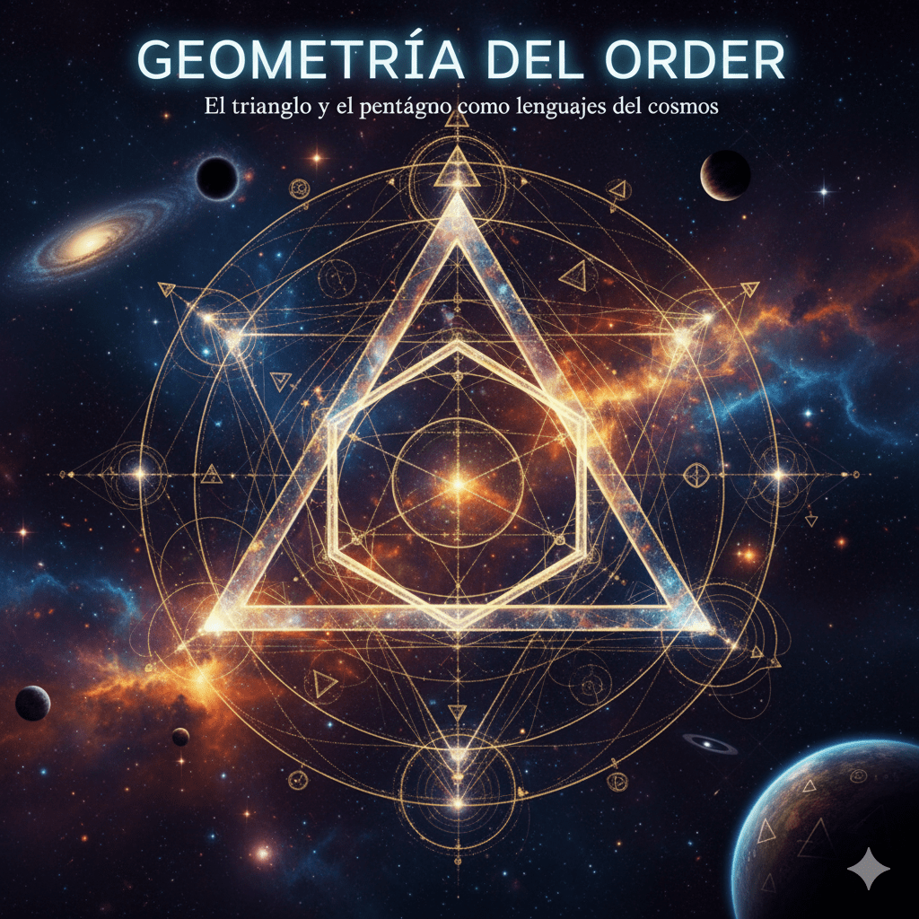 Geometría del orden: El triángulo y el pentágono como lenguajes del cosmos