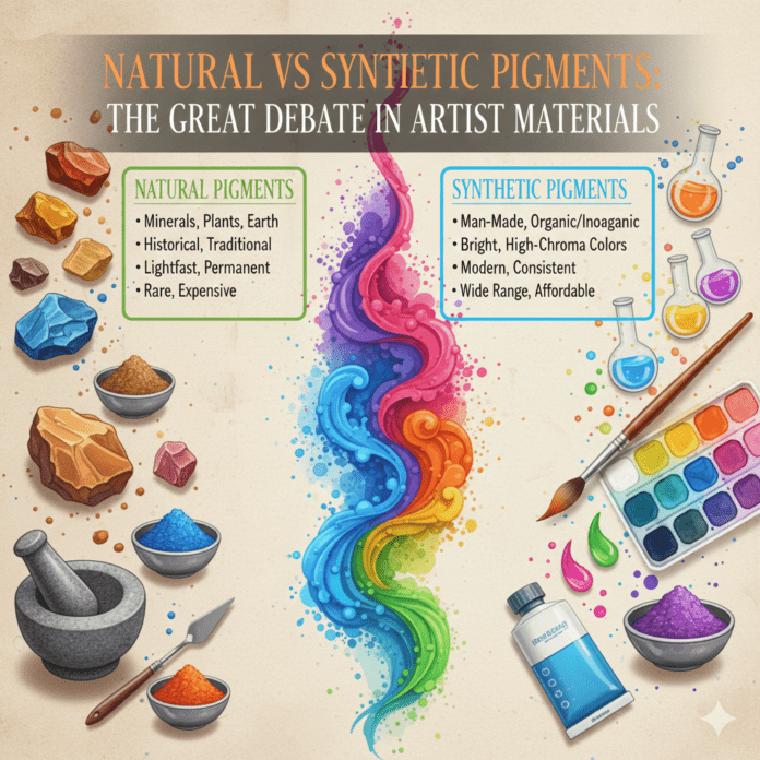 Natural vs Synthetic Pigments- The Great Debate in Artist Materials-Gemini_Generated_Image_36ijjx36ijjx36ij Natural vs Synthetic Pigments: The Great Debate in Artist Materials
