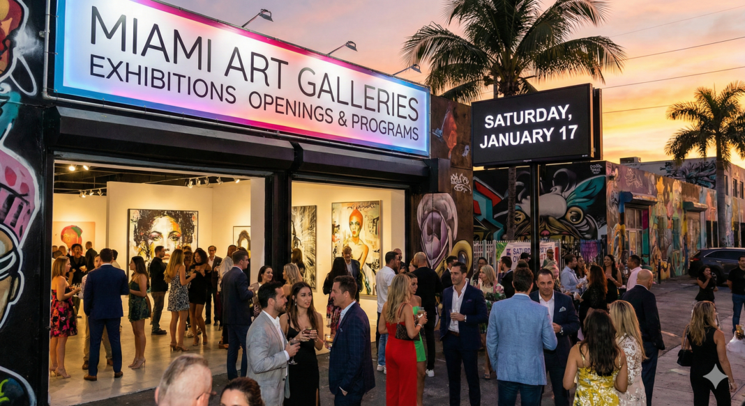 Save the date! Saturday, January 17. Miami Gallery Art Guide
