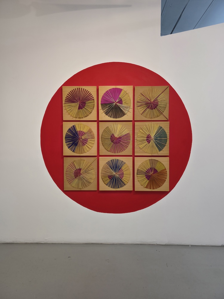 Utter Devotion, installation view. Incense sticks, rope, matches. Courtesy of the artist.