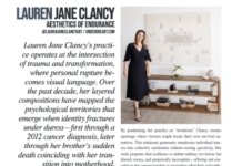 Lauren Jane Clancy: Aesthetics of Endurance Lauren Jane Clancy -Art Miami Magazine