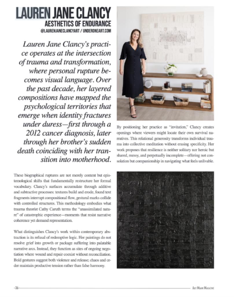 Lauren Jane Clancy -Art Miami Magazine