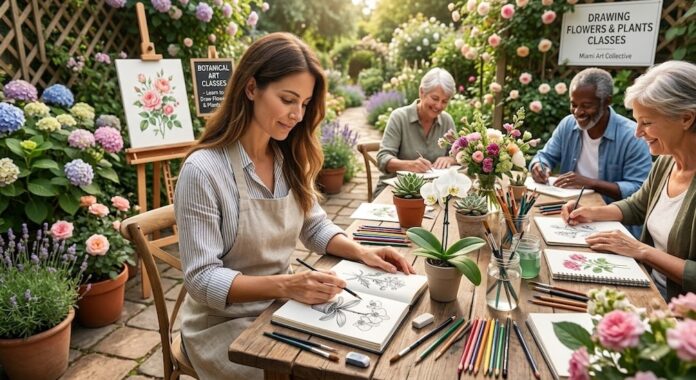 Drawing Plants and Flowers classes in Miami