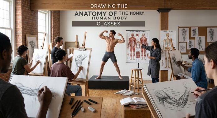 Drawing the Anatomy of the Human Body in Miami
