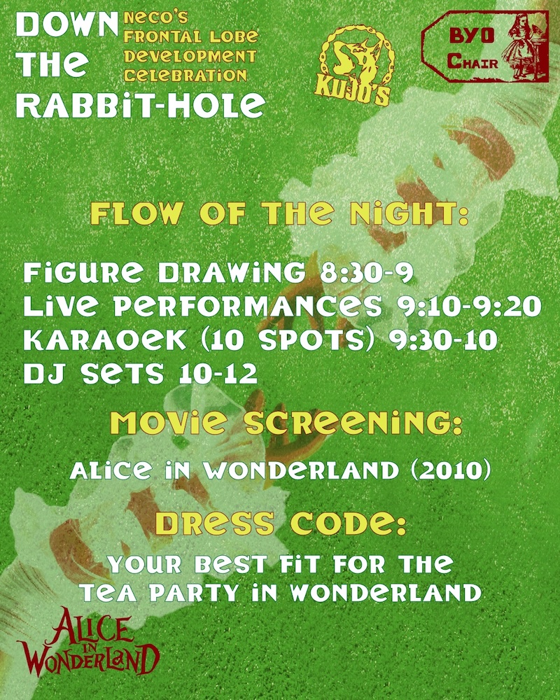 DOWN THE RABBIT-HOLE BRINGS MIAMI ARTISTS, PERFORMERS, DJS AND COMMUNITY TOGETHER FOR A NIGHT OF ART, MUSIC & MUTUAL AID