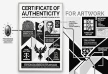 Certificate of Authenticity for Artwork: