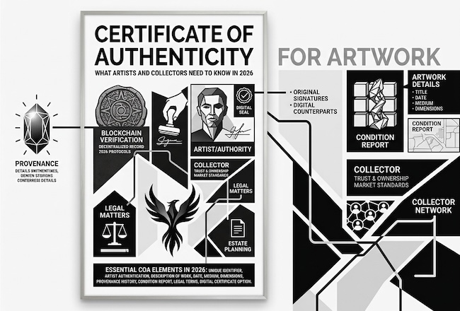 Certificate of Authenticity for Artwork: