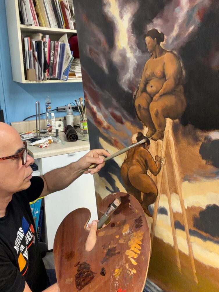 Roger Mari: working at The Obsession of Ascent